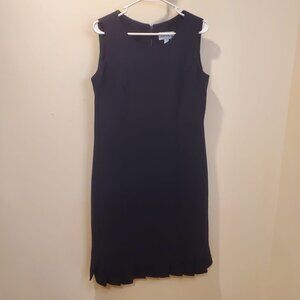 Danny & Nicole Navy Blue Pleated Midi Dress Size 10